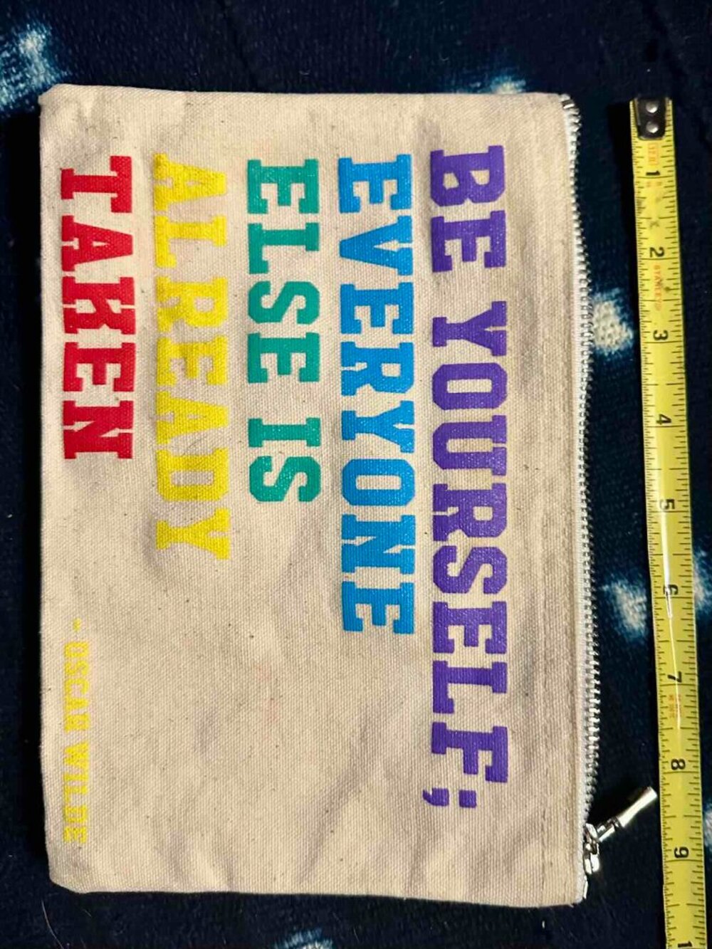 NYC Be Yourself Everyone Oscar Wilde Camp Met Museum Pouch ClutchLGBTQ Canvas - Picture 4 of 8